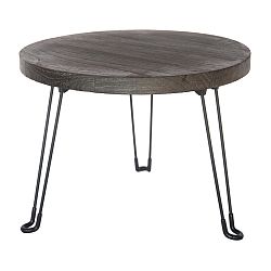 Odkládací stolek Pavlovnie šedé dřevo, pr. 50 cm