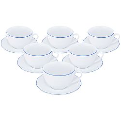 Orion Sada porcelánových šálků s podšálky Blue , 
