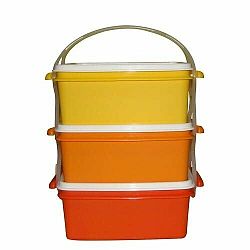 Plastový jídlonosič 3x1,2 l, 17 x 15 x 18,5 cm