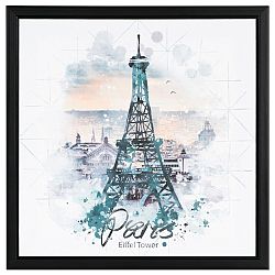 Plátěný obraz v rámečku Paris, 40 x 40 x 2,5 cm