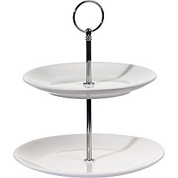 Porcelánový etažér na cukroví, 2 patra