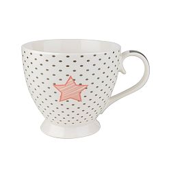 Porcelánový hrnek Dotted Star 460 ml, bílá, 