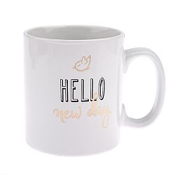 Porcelánový hrnek Hello 650 ml, zlatá