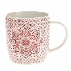 Porcelánový hrnek Mandala 360 ml, červená, 