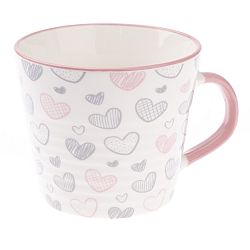 Porcelánový hrnek Srdíčka 420 ml