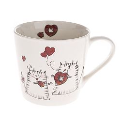 Porcelánový hrnek Zamilované kočky, 400 ml