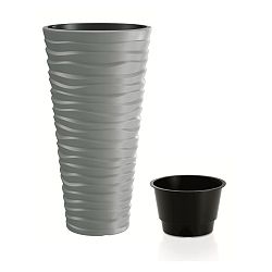 Prosperplast Květináč Sand Slim, šedá