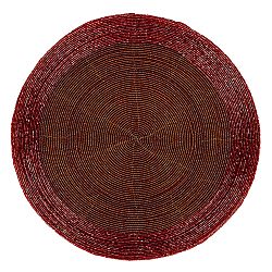 Prostírání z korálků červená, 30 cm, sada 4 ks