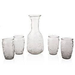 Sada 4 sklenic s karafou 1100 ml 