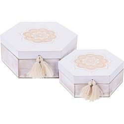 Sada dekoračních boxů Ornamento hexagon, 2 ks