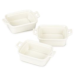 Sada porcelánových zapékacích misek obdélník, 3 ks