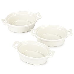 Sada porcelánových zapékacích misek ovál, 3 ks