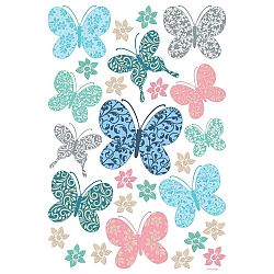 Samolepící dekorace Butterflies, 42,5 x 65 cm