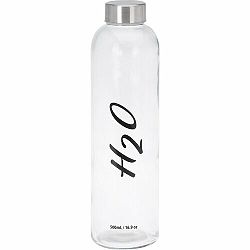 Skleněná láhev na vodu H2O, 750 ml