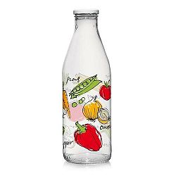 Skleněná láhev s víčkem ZELENINA 1 l, 6 ks