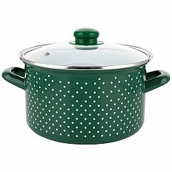 Smaltovaný hrnec RETRO 18 cm, zelená