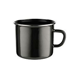 Smaltovaný hrnek s poklicí 1,7 l, černá