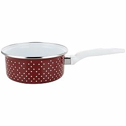 Smaltovaný rendlík RETRO 16 cm, červená