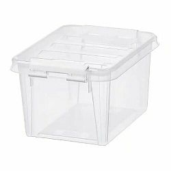 SmartStore Úložný box s bílými klipy Classic, 1,5 l
