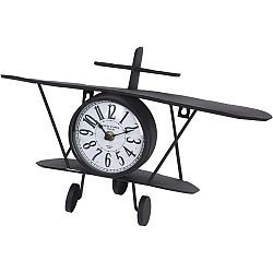 Stolní kovové hodiny Aeroplane, 37,5 cm