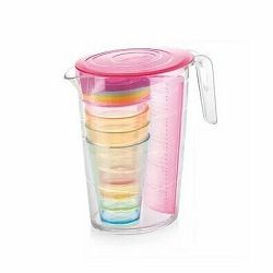 Tescoma Džbán s poháry myDRINK 2,5 l, růžová
