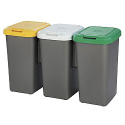 Tontarelli Koš na tříděný odpad TRIO 3 x 25 l, šedá