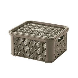 Tontarelli Úložný box s víkem Arianna 1,4 l, hnědá
