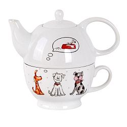 Toro Porcelánová konvička se šálkem Pes 