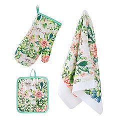Toro Výhodná kuchyňská souprava Flowers, sada 3 ks