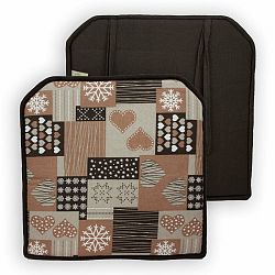 Trade Concept Sedák Patchwork hnědá, 40 x 40 cm