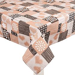 Trade Concept Vánoční ubrus Patchwork hnědá