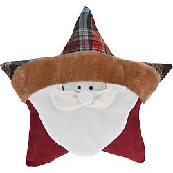 Tvarovaný polštářek Hvězda Santa, 40 cm