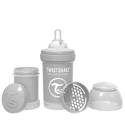 Twistshake Kojenecká láhev Anti-Colic 180 ml, šedá
