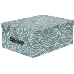 Úložný box Listy, zelená
