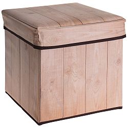 Úložný sedací box Wooden Birch, 30 x 30 x 30 cm 