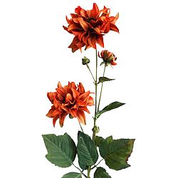Umělá květina Jiřina rezavá, 72 cm