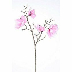 Umělá květina Magnolie světle růžová, 86 cm