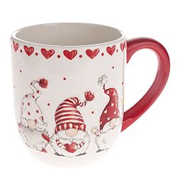 Vánoční keramický hrnek Skřítci, 550 ml