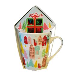 Vánoční porcelánový hrnek s čokoládou, 330 ml