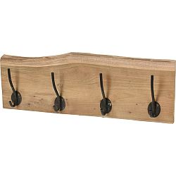 Věšák z teakového dřeva Woody, 50 x 14 x 6 cm