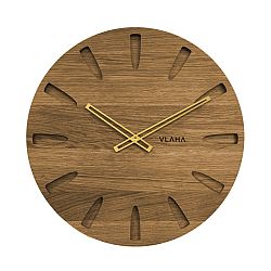 VLAHA VCT1020 dubové hodiny Grand zlatá, pr. 45 cm