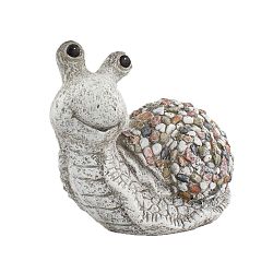 Zahradní dekorace Šnek s kamínky, 31 x 23 x 16 cm