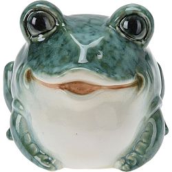 Zahradní dekorace Žába, porcelán, 13 x 9 x 7,5 cm