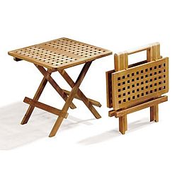 Zahradní skládací stůl Piknik 50 x 50 x 46 cm, teak