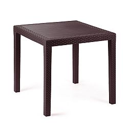 Zahradní stůl Ratan Lux, 73 x 75,5 x 75,5 cm, wenge