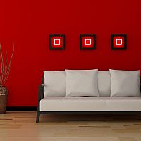 Červený obývací pokoj - každého upoutá na první pohled