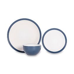 12dílná sada nádobí z porcelánu s modrým okrajem Sabichi Noah
