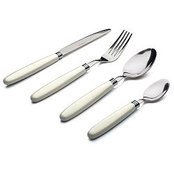 16dílná sada příborů s krémově bílou rukojetí Sabichi Elkie