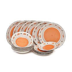 18dílná sada kameninového nádobí Kasanova Lucky Orange