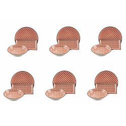 18dílná sada nádobí Villa d'Este Red Mood Servizio Tavola